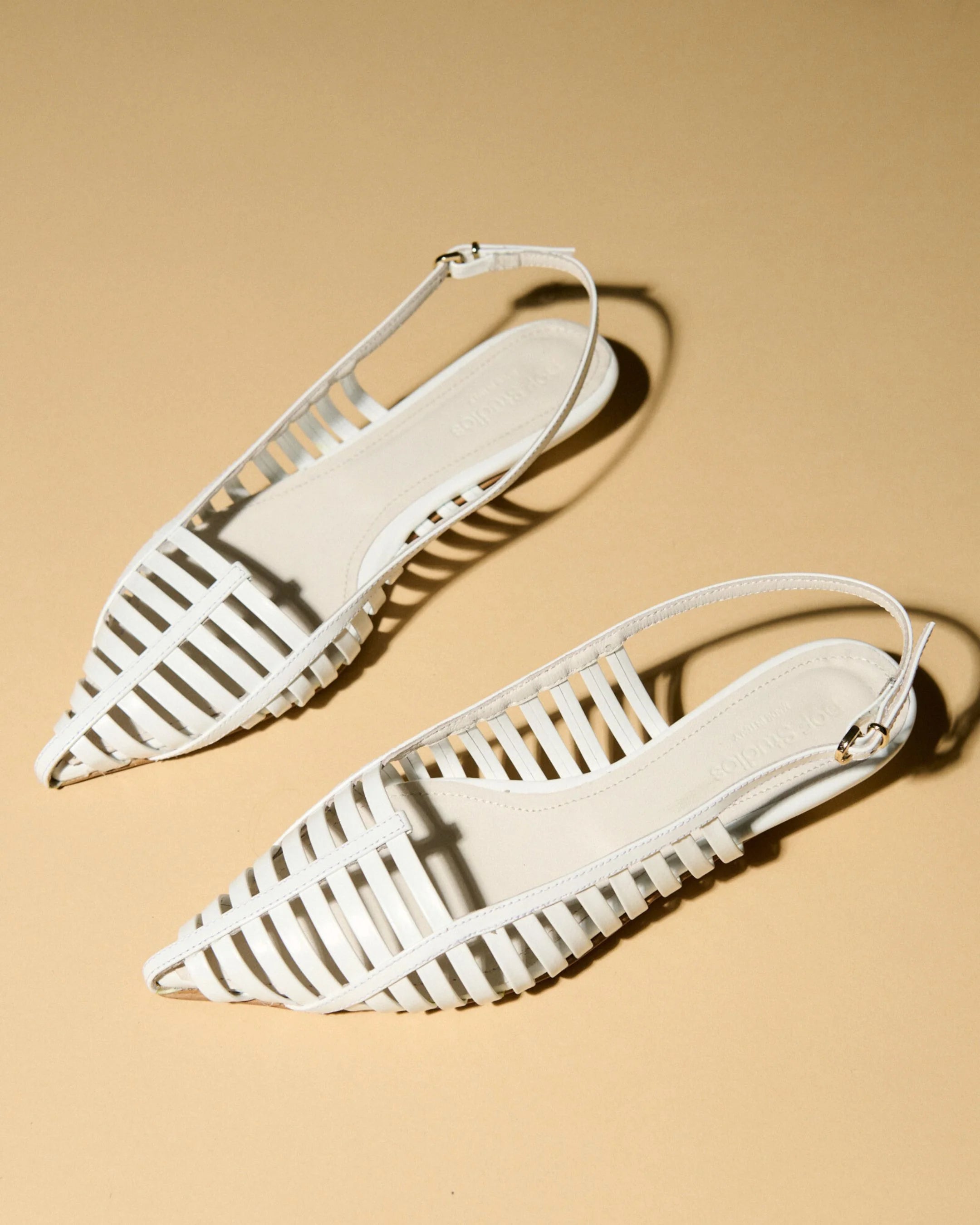 Antonia Sling back - White Abbresevato
