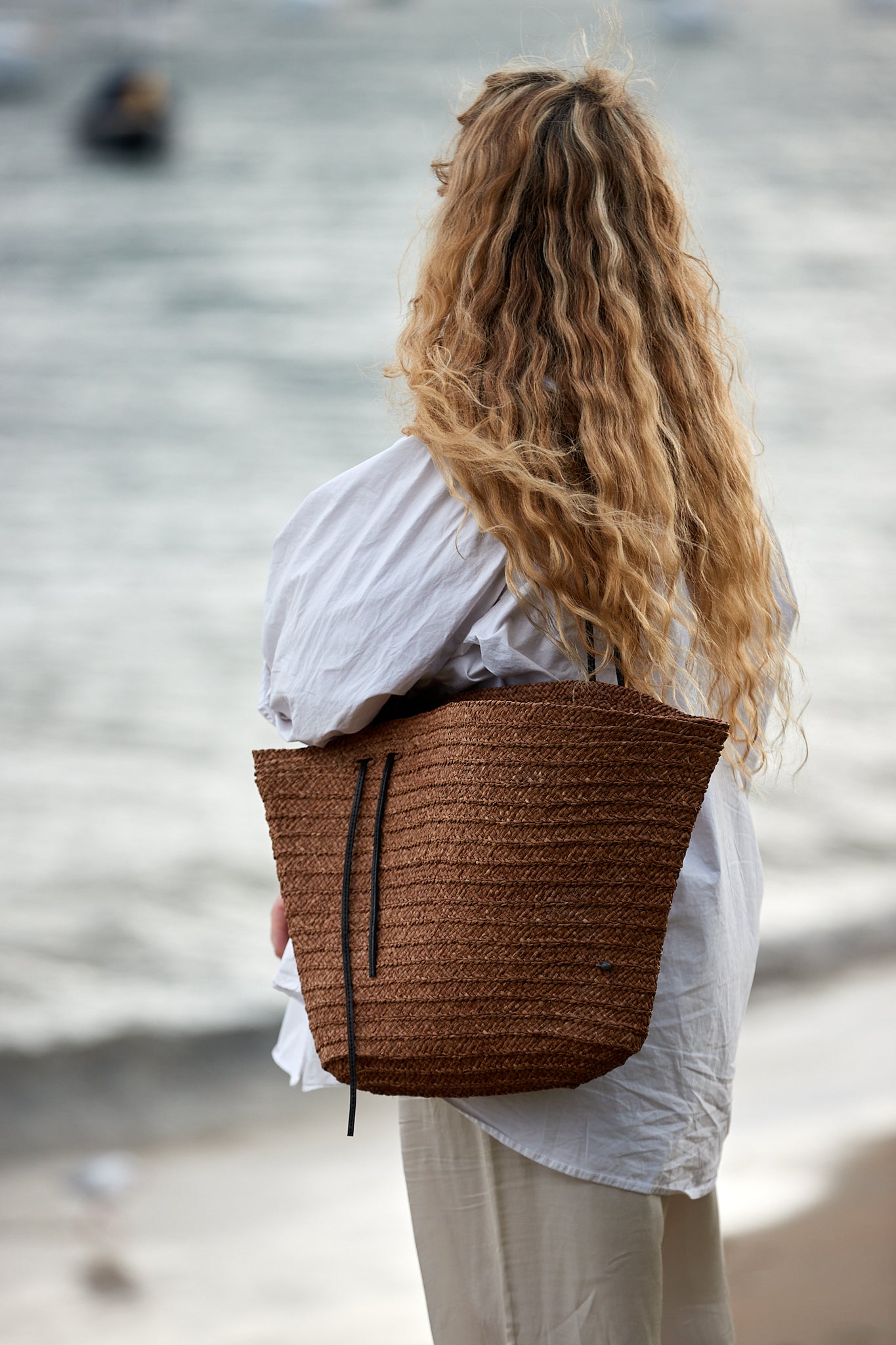 Made in Mada- Ampy Bag Brown- Black Leather