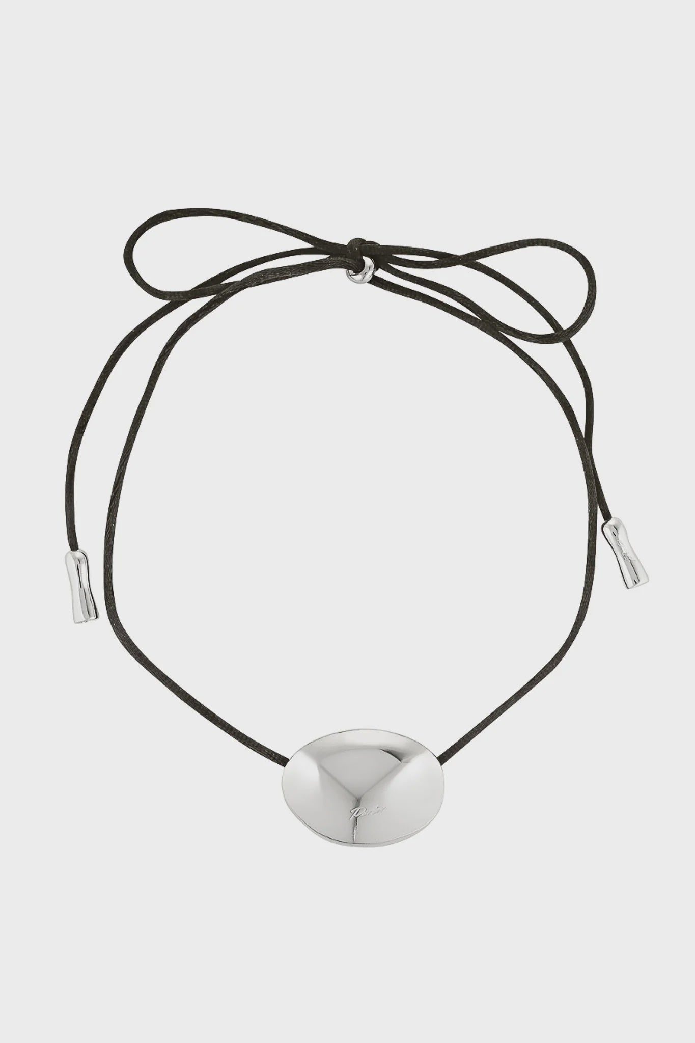Bean Cord Pendant - Silver