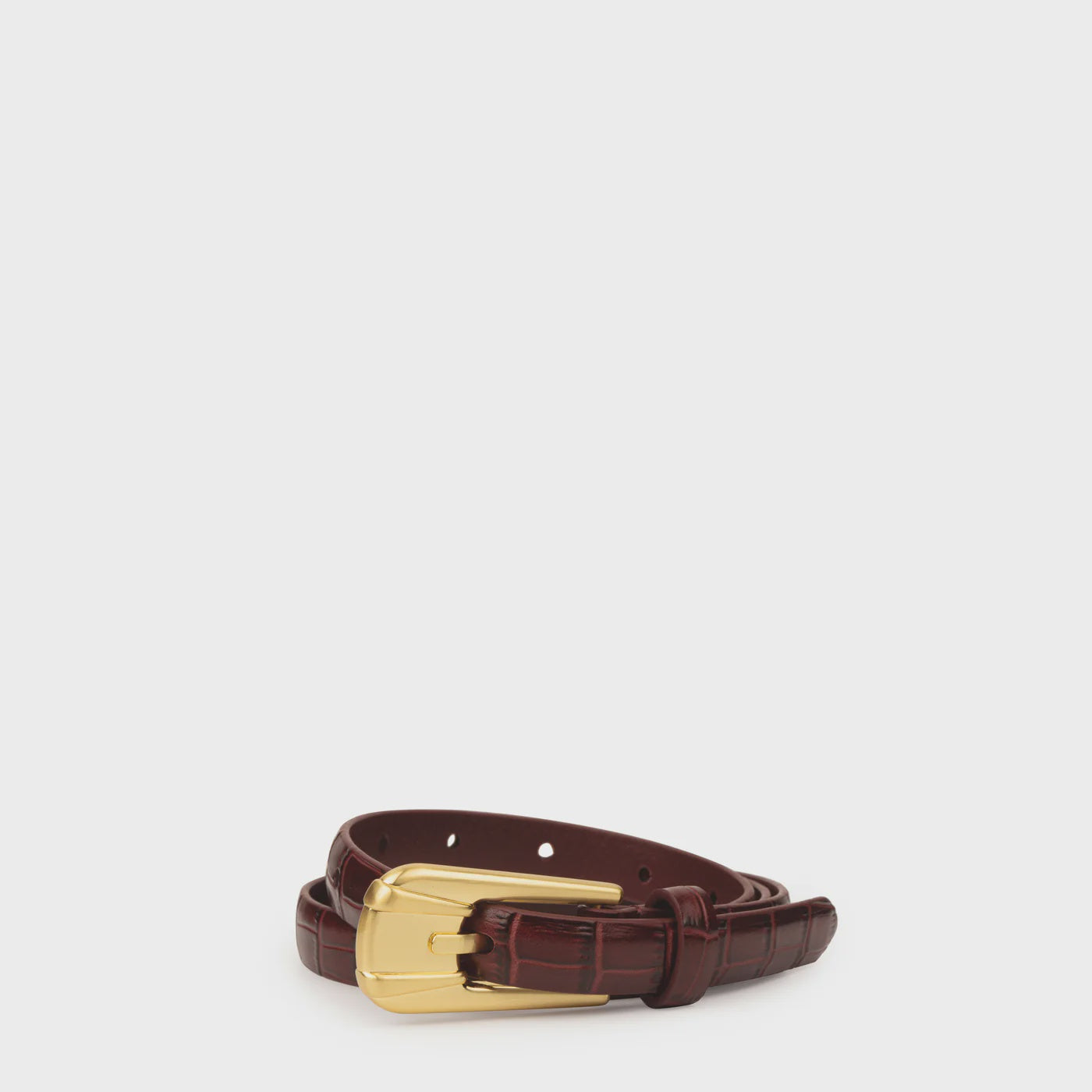 Carini Belt - Cranberry Croc