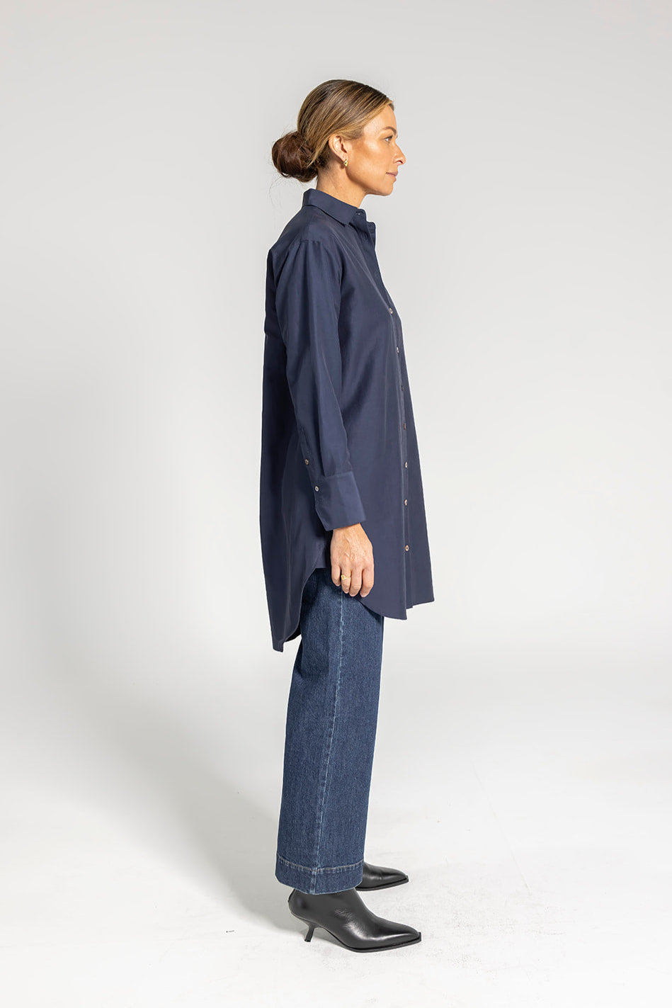 Lara Shirt Dress - Navy