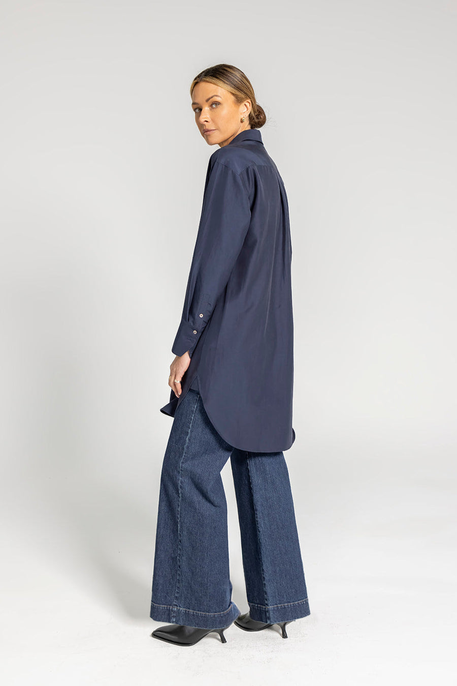 Lara Shirt Dress - Navy