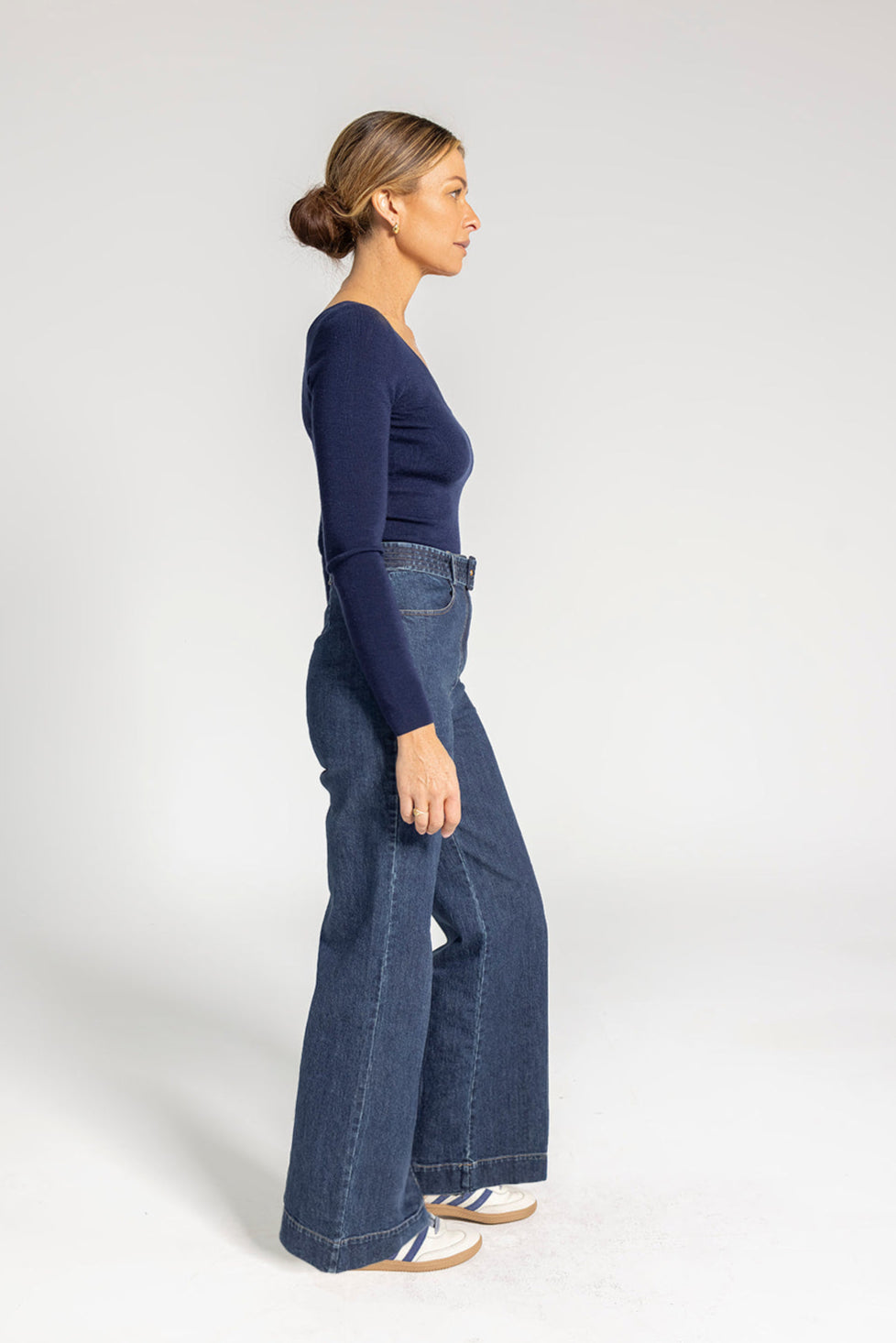 Juliet Scoop Neck Knit - Navy