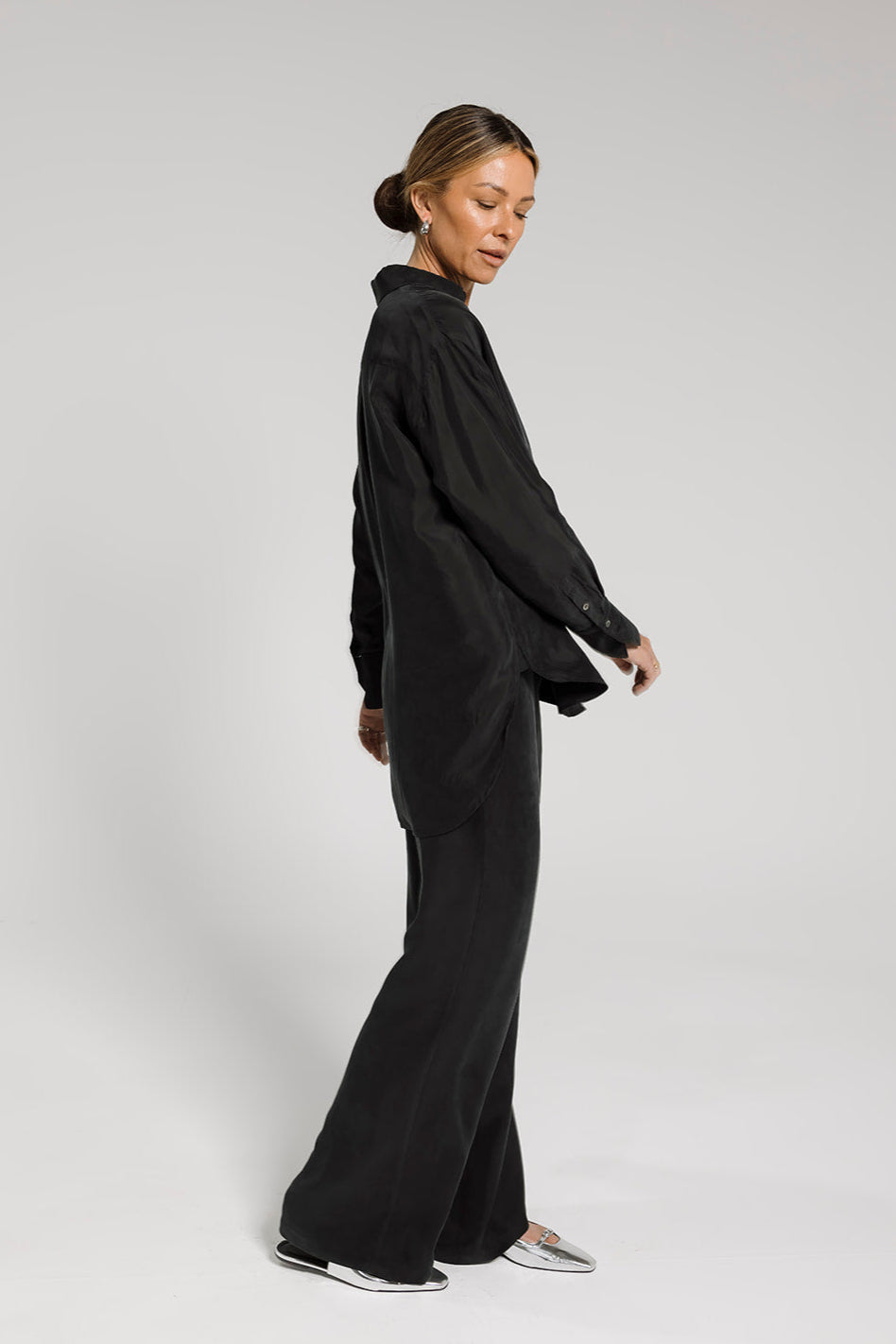 Ivy Cupro Shirt - Black