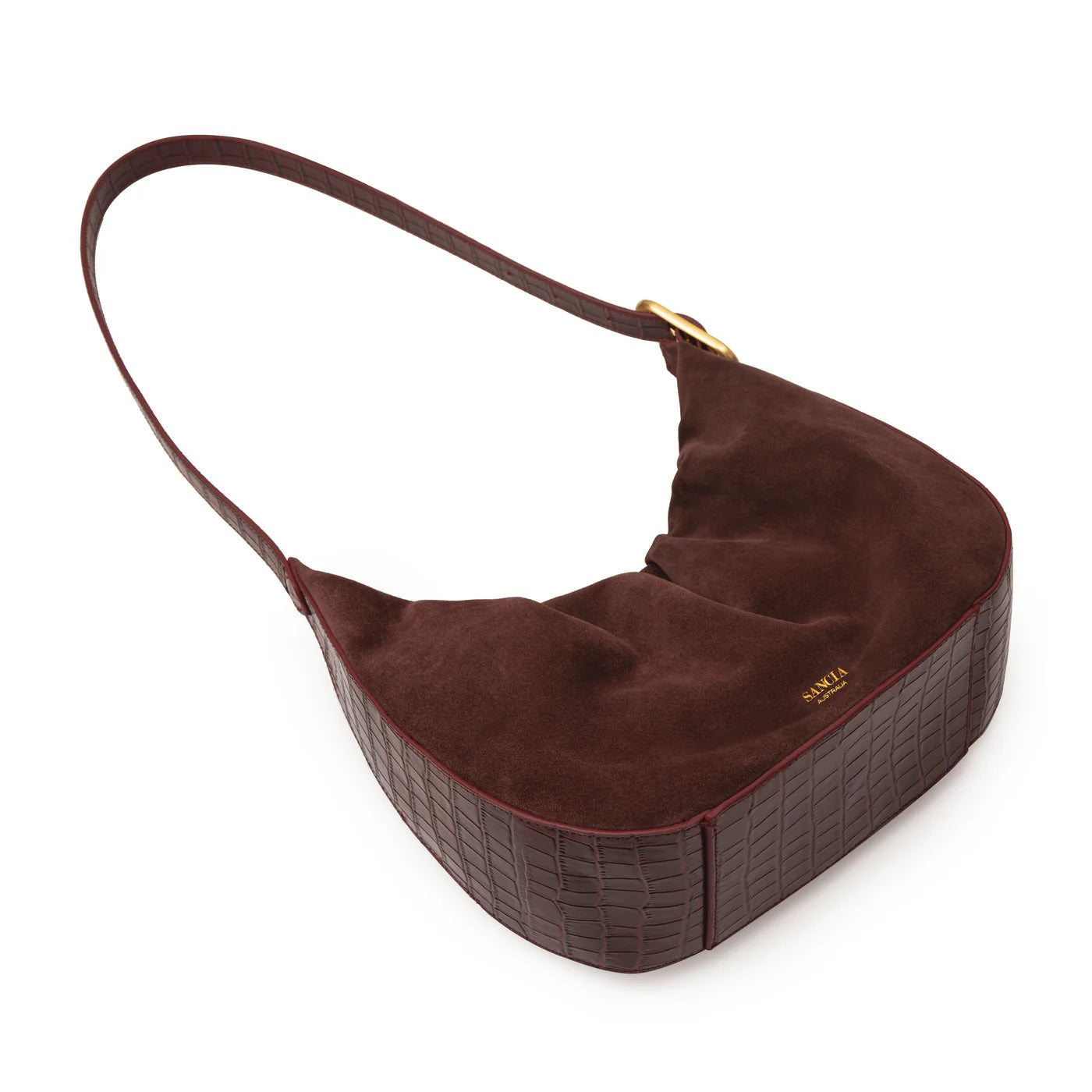 Milena Hobo Handbag - Cranberry Croc