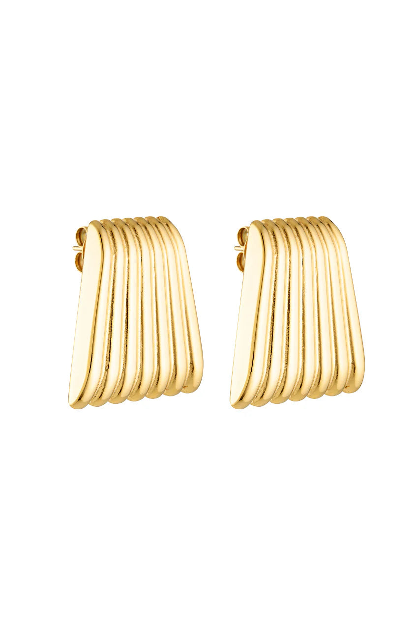 Porter Caterpillar Earrings - Gold
