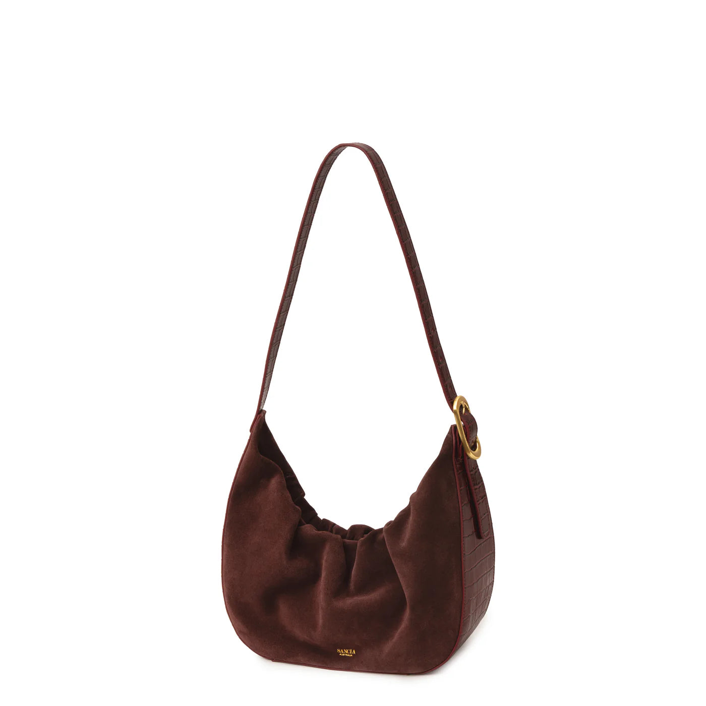 Milena Hobo Handbag - Cranberry Croc