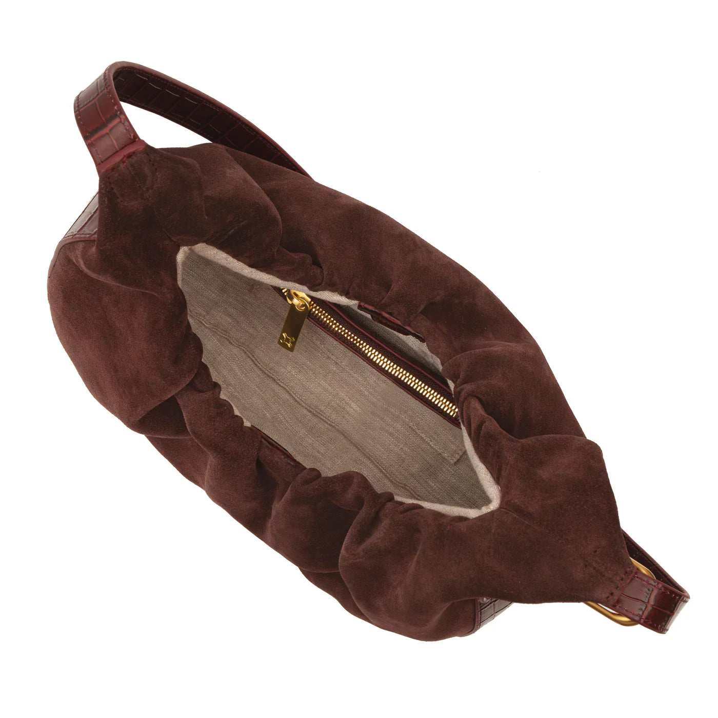 Milena Hobo Handbag - Cranberry Croc